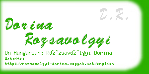 dorina rozsavolgyi business card